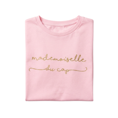 Tee-shirt Mademoiselle du Cap rose