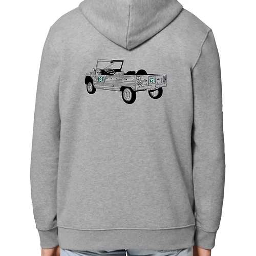Un sweat gris pour homme, estampillé "The french legend" de la marque régionale 33.