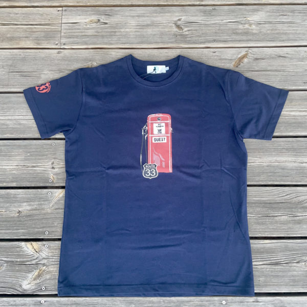 Un tee-shirt pompiste marine pour homme de la marque régionale 33.