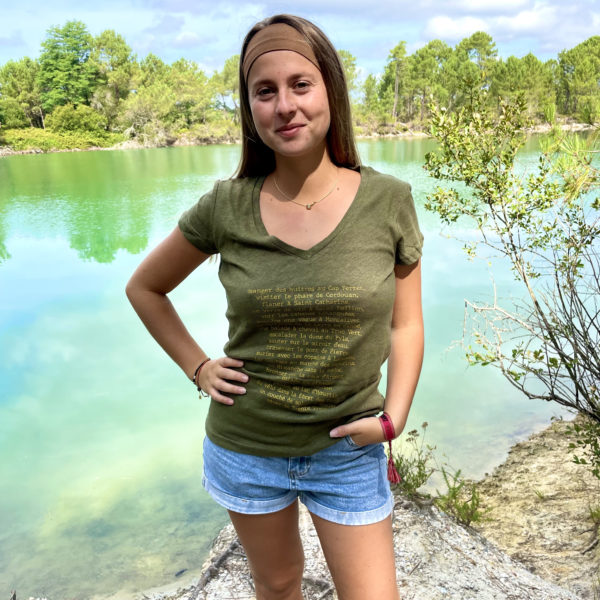 Un tee-shirt balade femme en lin de la marque régionale 33.
