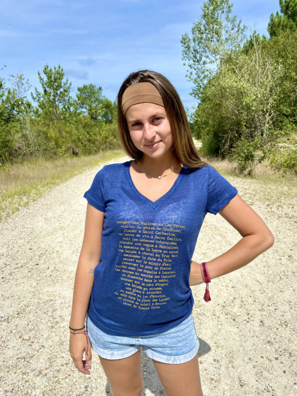 Un tee-shirt balade femme en lin de la marque régionale 33.