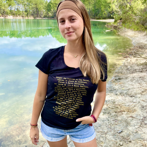 Un tee-shirt balade femme en lin de la marque régionale 33.