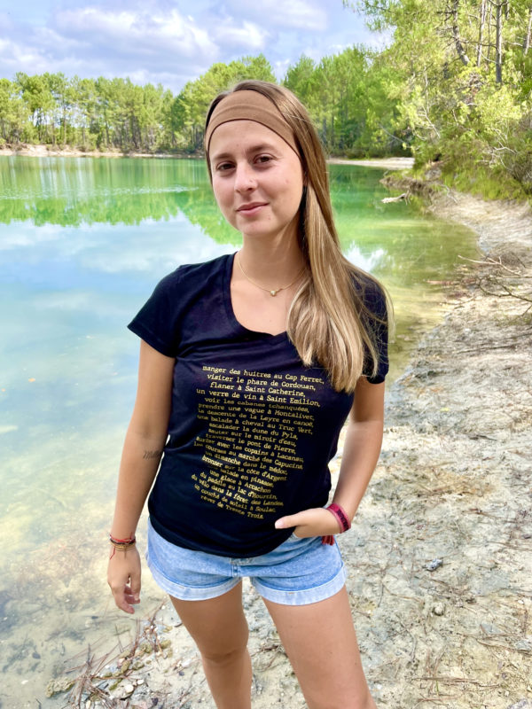 Un tee-shirt balade femme en lin de la marque régionale 33.