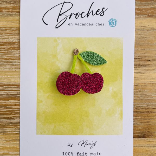 Broche Cerises