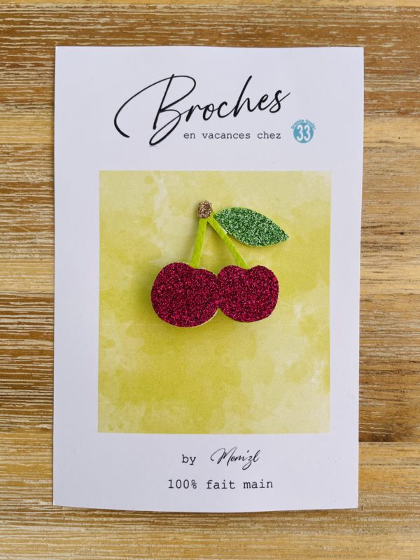 Broche Cerises