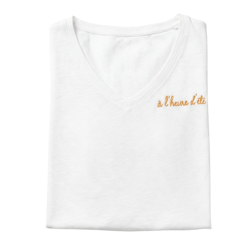 Tee-shirt Heure d'été blanc