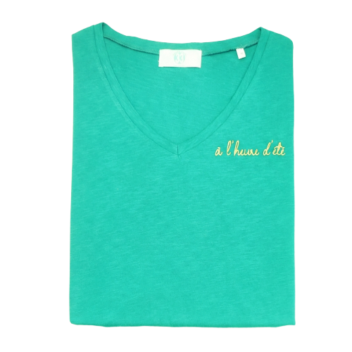 Tee-shirt Heure d'été emeraude