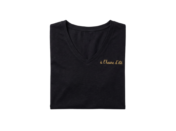 Tee-shirt Heure d'été noir
