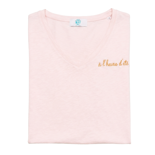 Tee-shirt Heure d'été rose