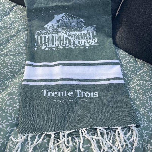 Fouta Cabane vert bouteille