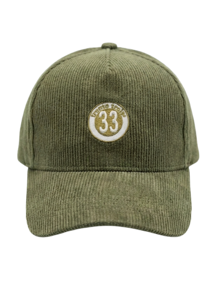 Casquette 33 velours kaki