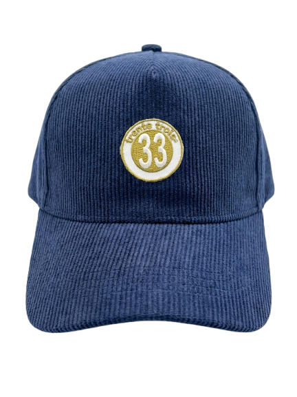Casquette 33 velours marine