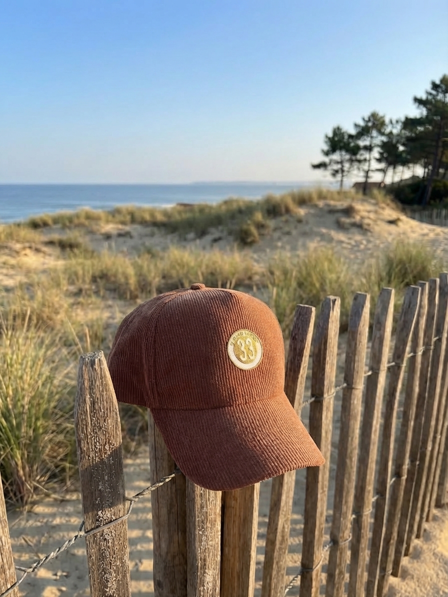 Casquette 33 velours marine – Image 2