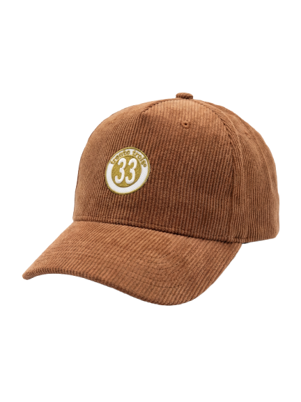 Casquette 33 velours moka