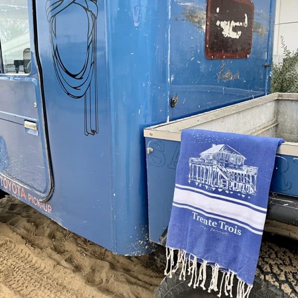 Fouta Cabane bleu roi