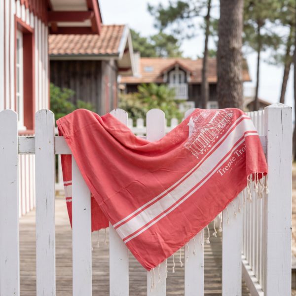 Fouta Cabane corail