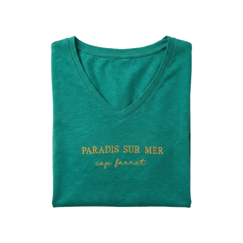 Tee-shirt Paradis sur mer emeraude
