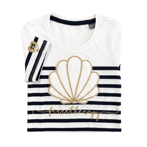 Tee-shirt Coquillage marinière