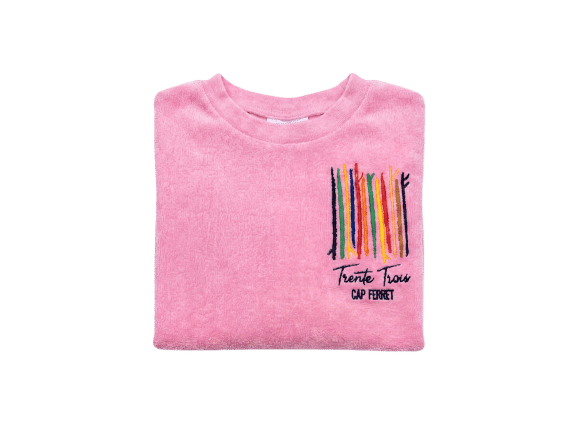 Tee-shirt éponge Surf rose