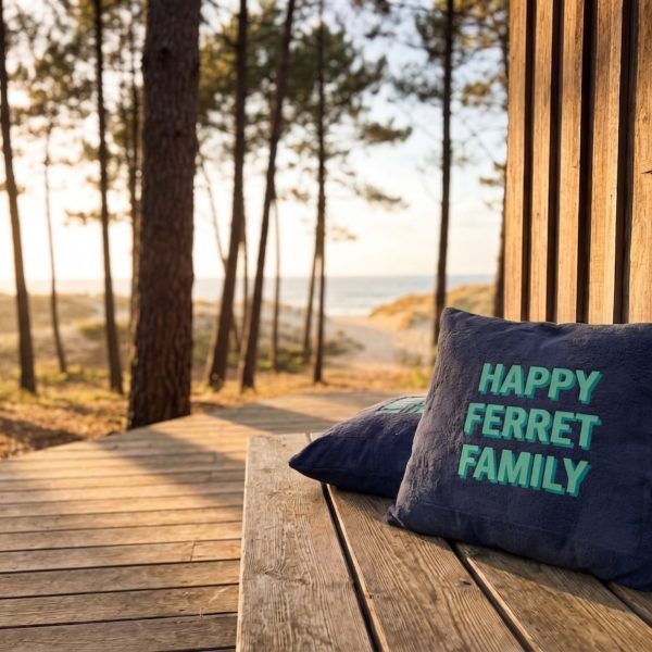 Coussin Happy Ferret Family