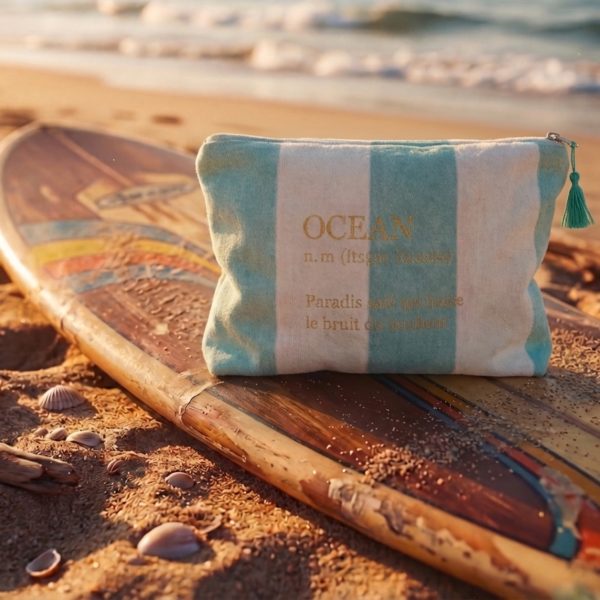 Pochette Éponge Océan vert d'eau