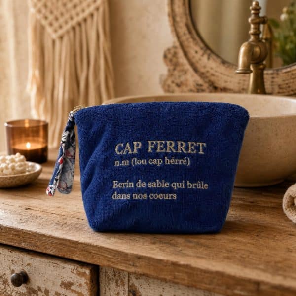 Pochette Éponge Cap Ferret marine
