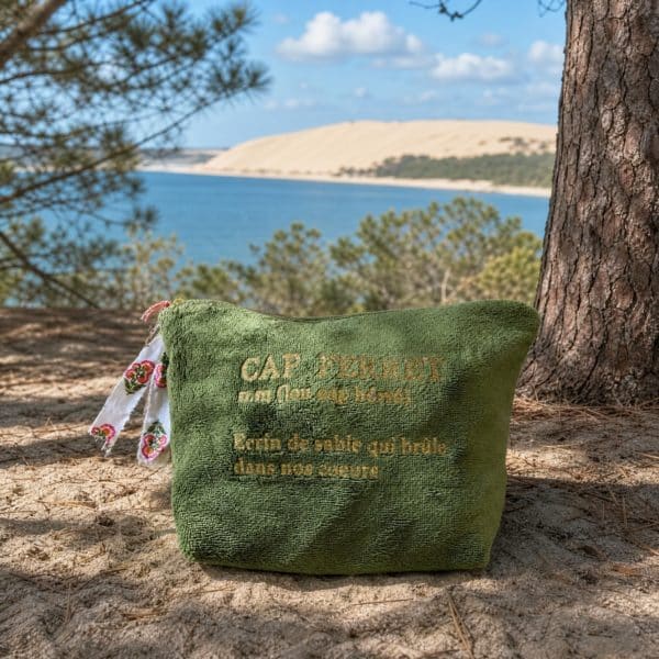 Pochette Éponge Cap Ferret kaki