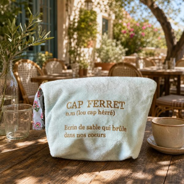 Pochette Éponge Cap Ferret vert d'eau