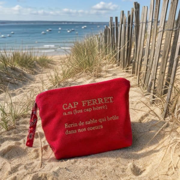 Pochette Éponge Cap Ferret rouge