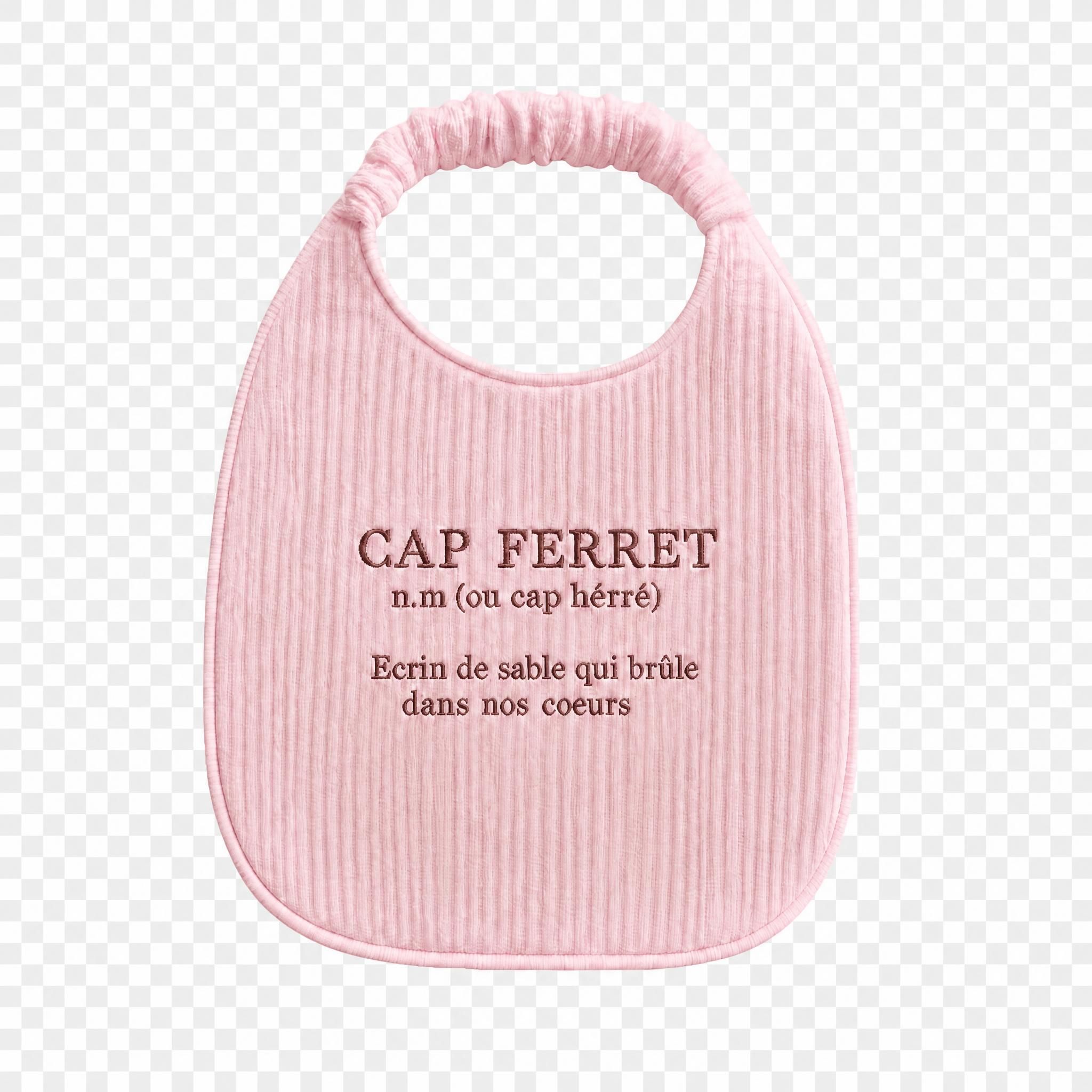 Bavoir Cap Ferret rose